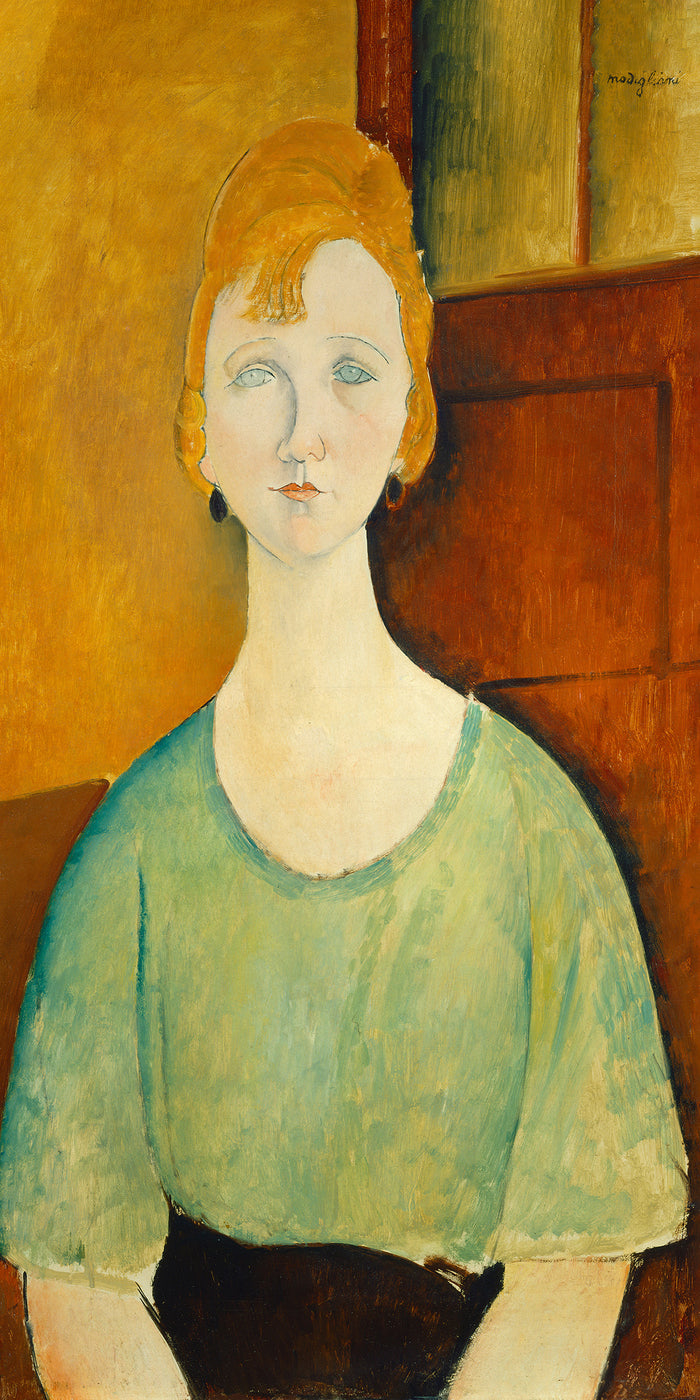 Girl in a Green Blouse by Amedeo Modigliani