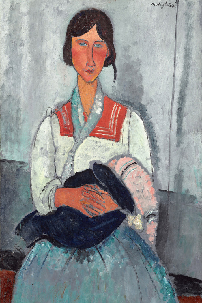 Gypsy Woman with Baby  by Amedeo Modigliani