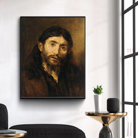 Head Of Christ  by Rembrandt Harmenszoon van Rijn