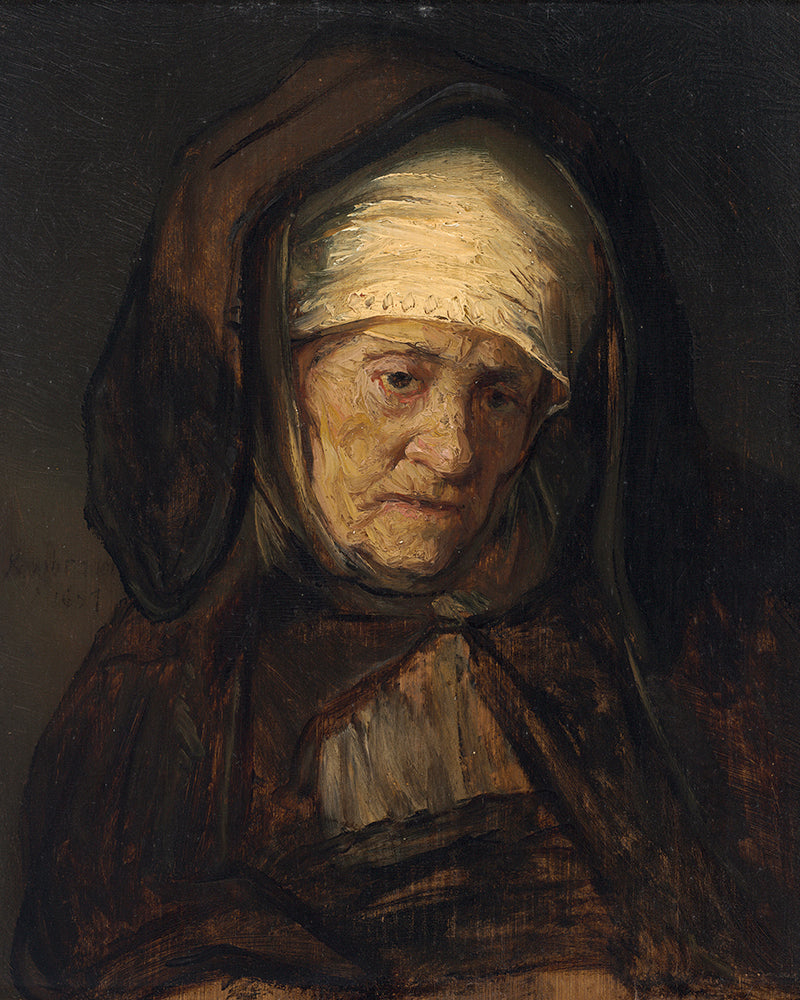 Head of an Aged Woman by Rembrandt Harmenszoon van Rijn