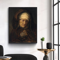 Head of an Aged Woman by Rembrandt Harmenszoon van Rijn
