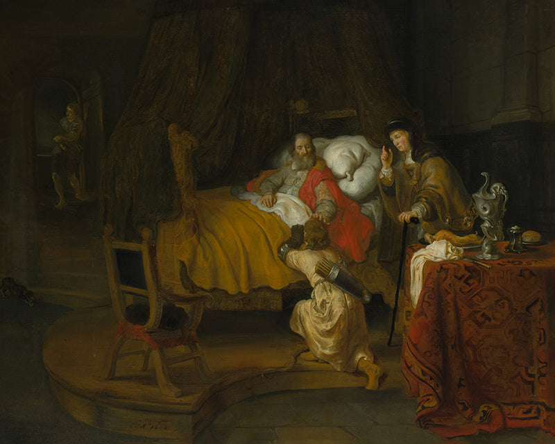 Isaac Blessing Jacob by Rembrandt Harmenszoon van Rijn