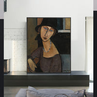 Jeanne Hebuterne with Hat and Necklace by Amedeo Modigliani