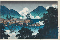 Kankai-ji Temple in Beppu by Kawase Hasui