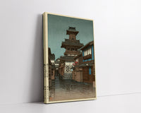 Bell_Tower_in_Okayama by Kawase Hasui