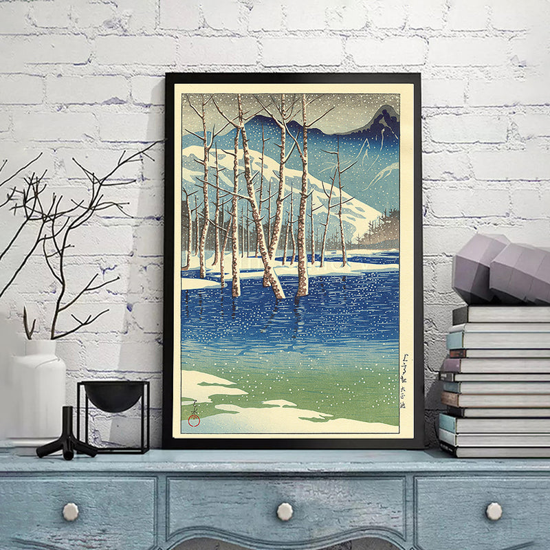 Japan-Taisho_Pond_Kamikochi_Tableland by Kawase Hasui