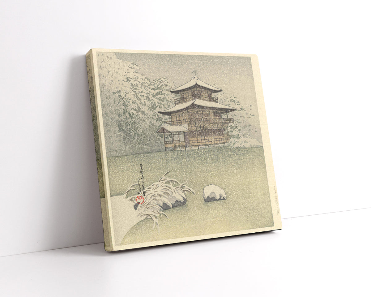 Kinkakuji Evening Snow by Kawase Hasui