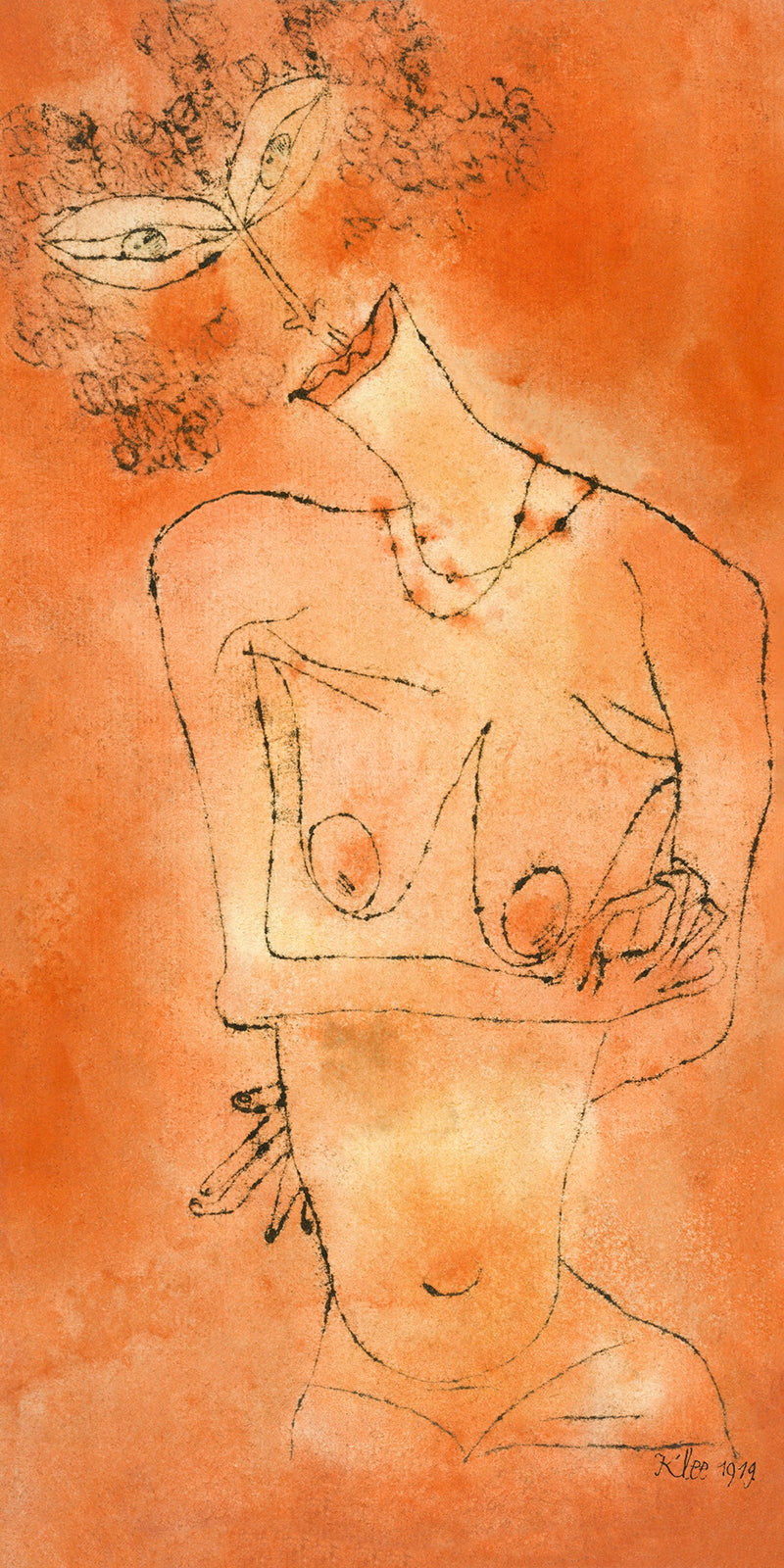 Lady Inclining Her Head by Paul Klee