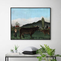 Landscape with Cow by Henri Rousseau