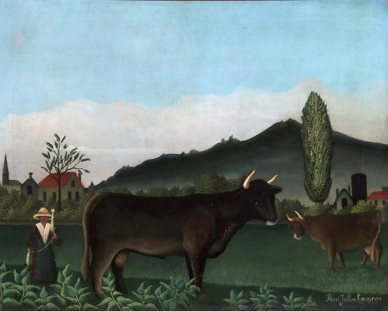 Landscape with Cow by Henri Rousseau