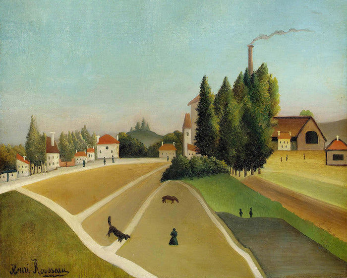 Landscape with Factory by Henri Rousseau