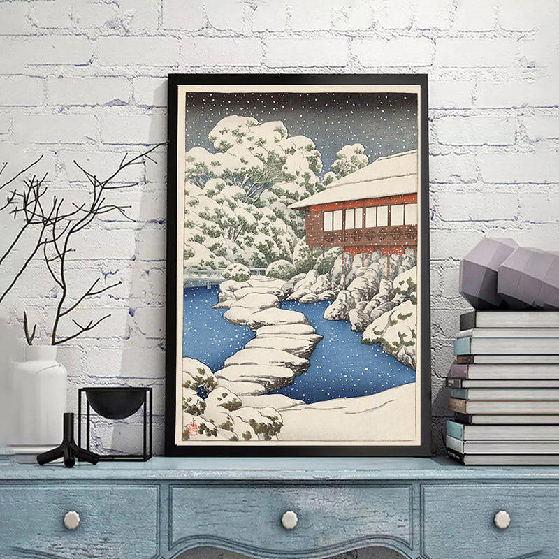 Mitsubishi_Fukagawa_bettei_no_zu by Kawase Hasui