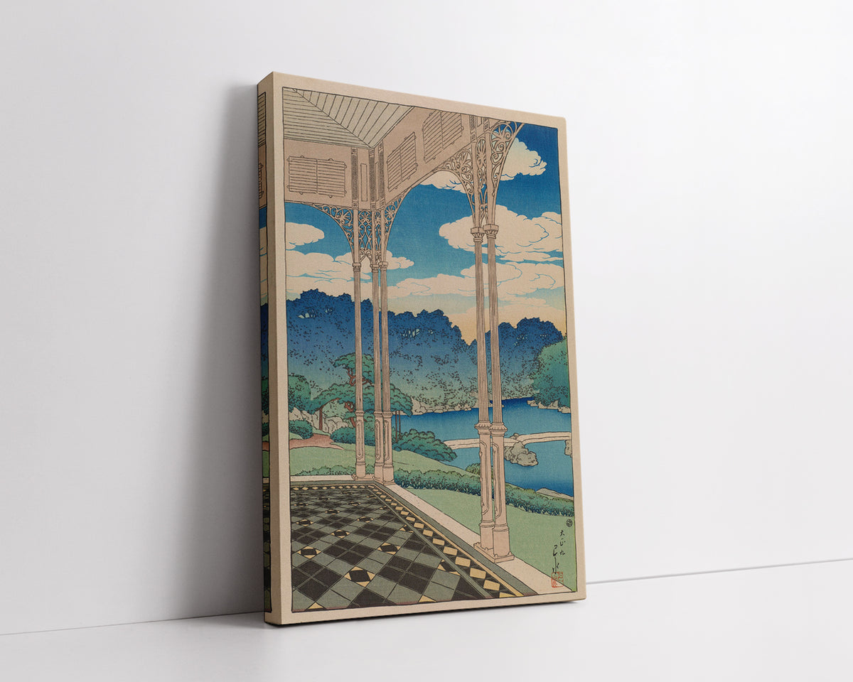 Mitsubishi_Fukagawa_bettei_no_zu by Kawase Hasui