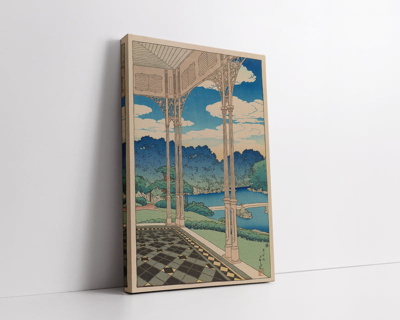 Mitsubishi_Fukagawa_bettei_no_zu by Kawase Hasui