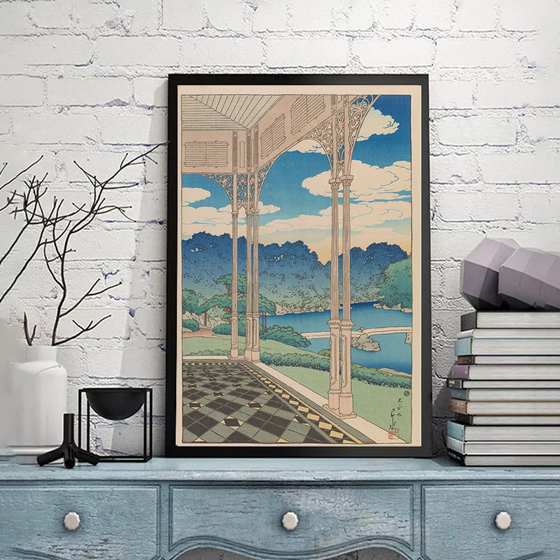 Mitsubishi_Fukagawa_bettei_no_zu by Kawase Hasui