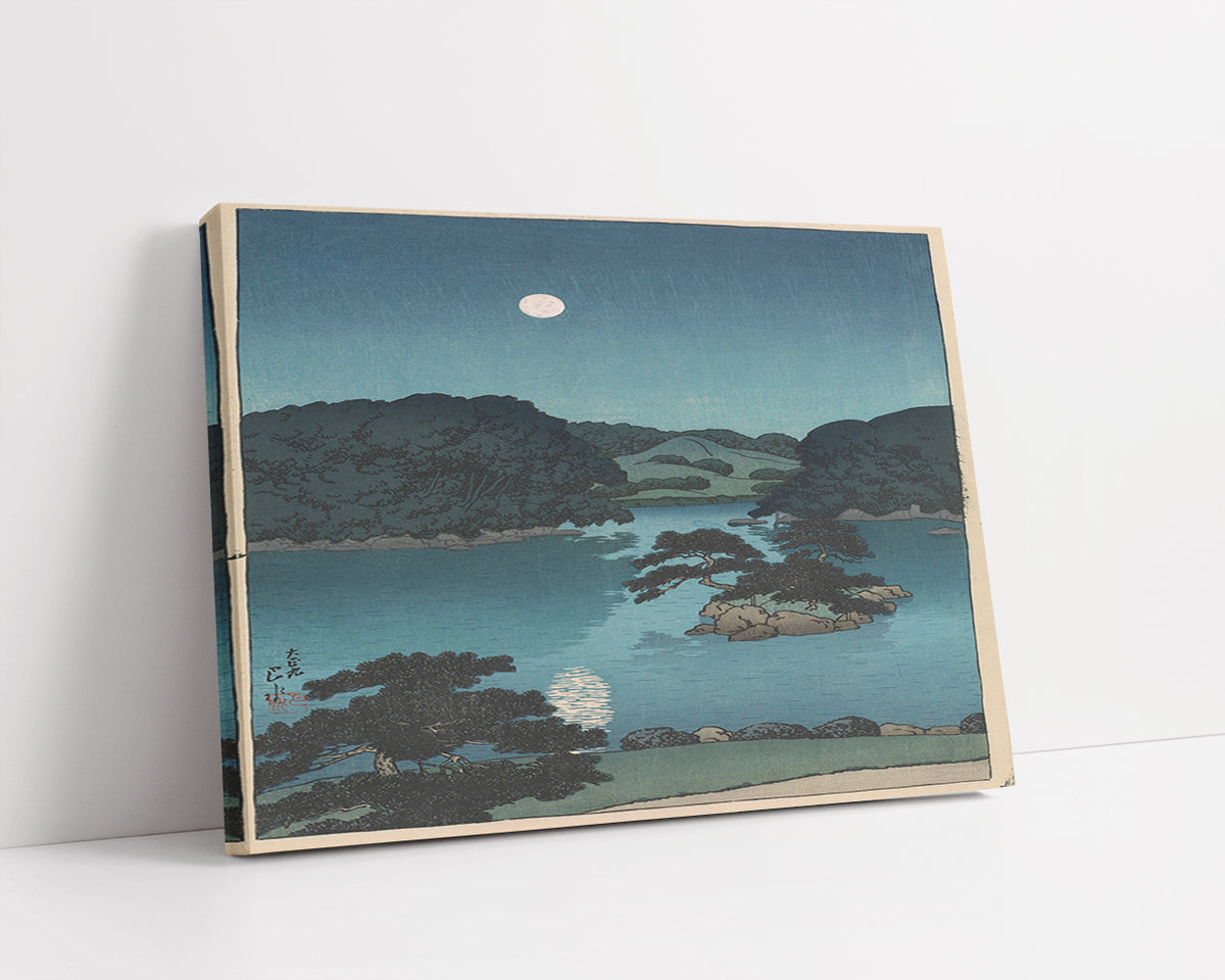 Mitsubishi_Fukagawa_bettei_no_zu,_tsukiyo by Kawase Hasui