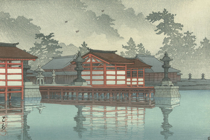 Miyajima_in_de_mist_Kiri_no_Miyajima by Kawase Hasui