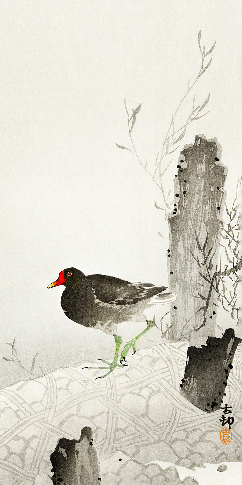 Moorhen-1 by Ohara Koson