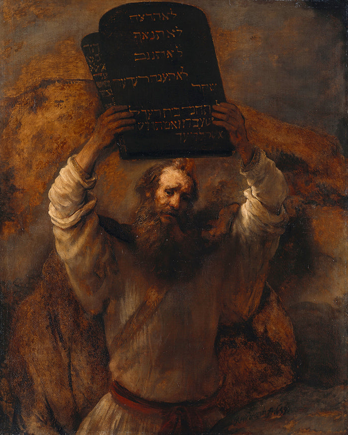 Moses with the Ten Commandments by Rembrandt Harmenszoon van Rijn