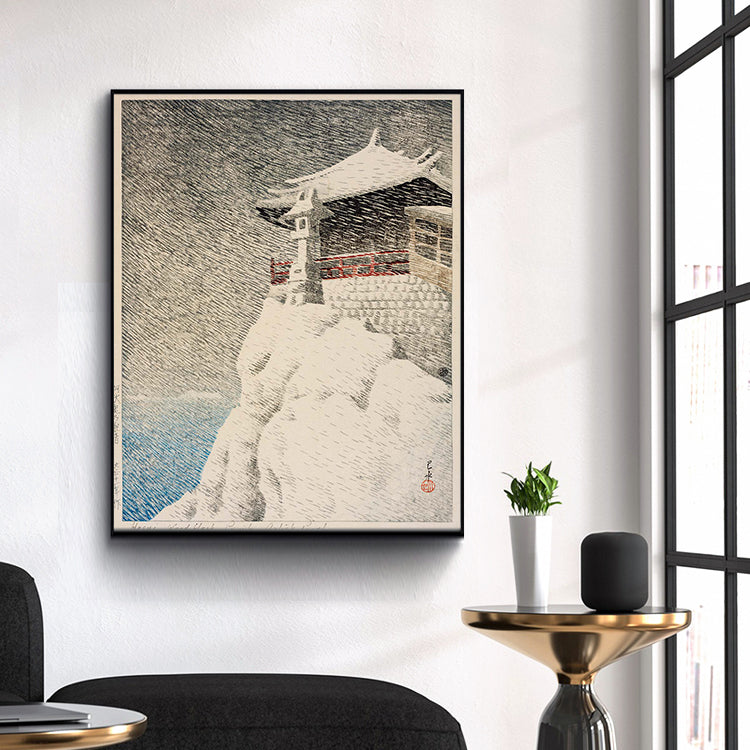 Nihon fūkei senshū, Abuto no Kannon by Kawase Hasui