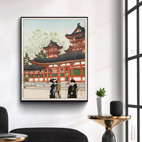 Nihon_fūkei_senshū,_Kyōto_Daigoku-den by Kawase Hasui