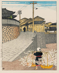 Nihon_fūkei_senshū,_Nagasaki_Kanaya-machi_by Kawase Hasui