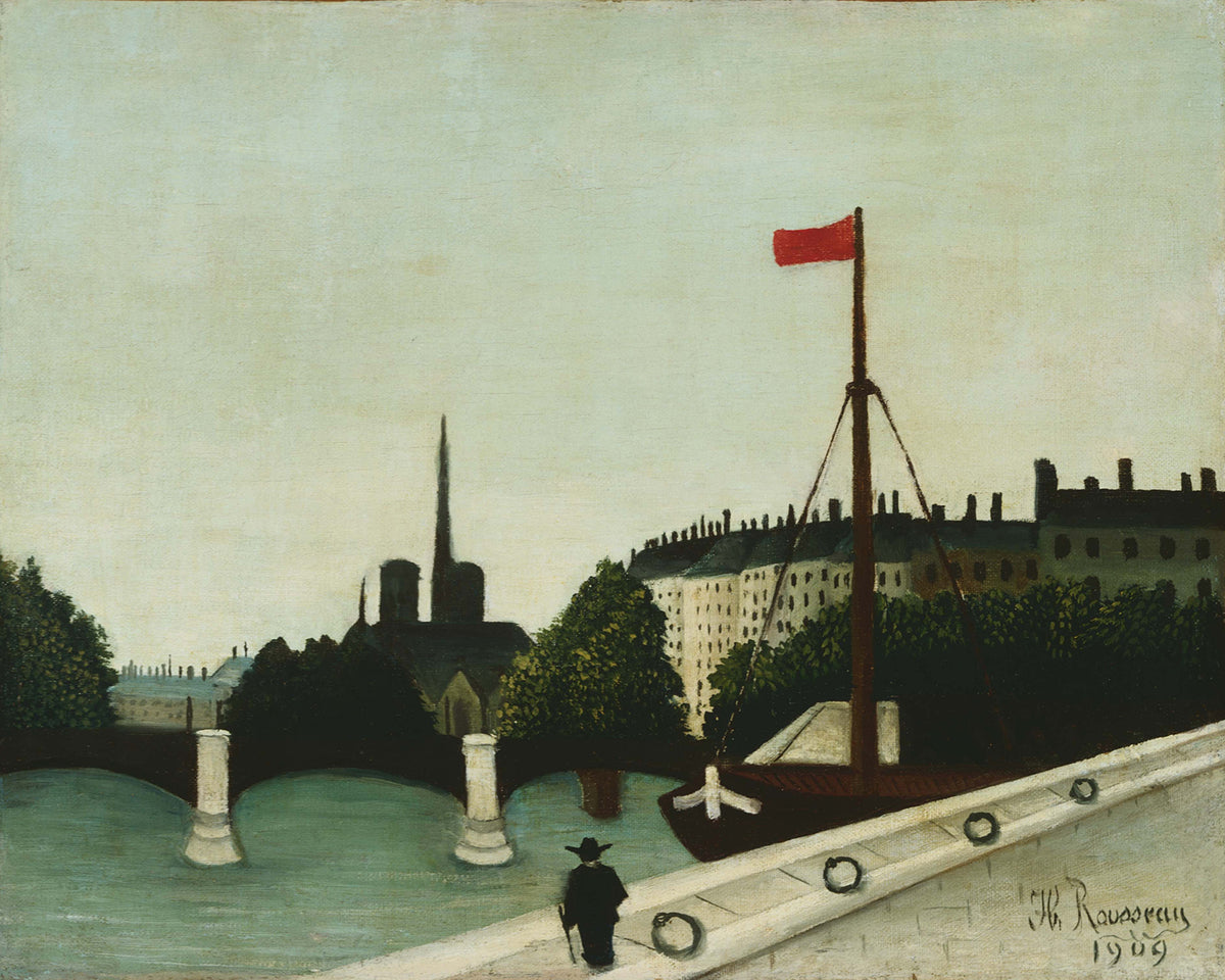 Notre Dame View of the Ile Saint-Louis from the Quai Henri IV by Henri Rousseau