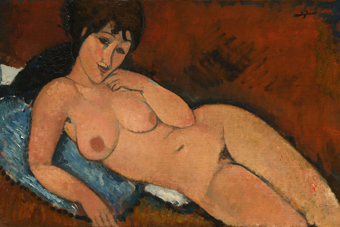 Nude on a Blue Cushion by Amedeo Modigliani