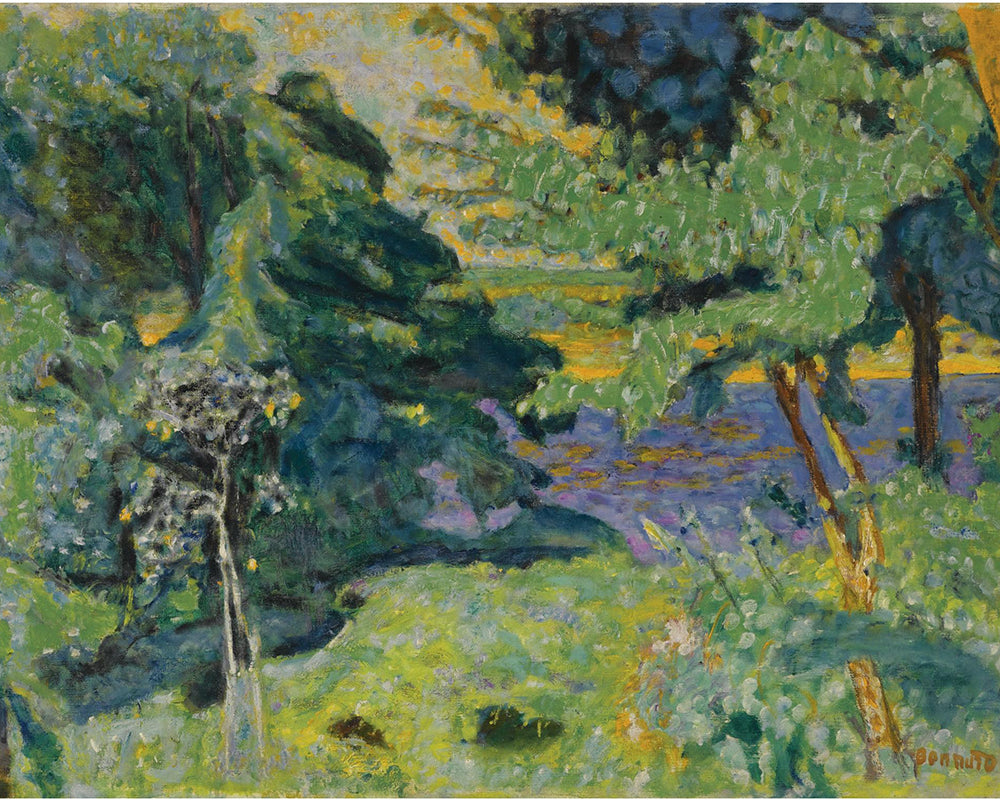 JARDIN à VERNON OR PAYSAGE AU BORD DE LA SEINE by Pierre Bonnard