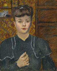 JEUNE FEMME, ROBE BLEU by Pierre Bonnard