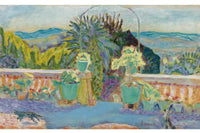 LES POTS VERTS SUR LA TERRASSE. by Pierre Bonnard