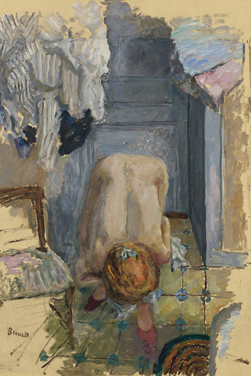 NU ACCROUPI PENCHé EN AVANT by Pierre Bonnard