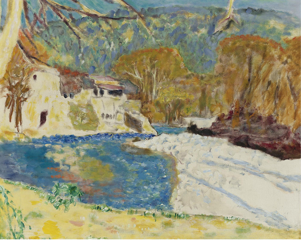 PAYSAGE BLANC à LA RIVIèRE by Pierre Bonnard