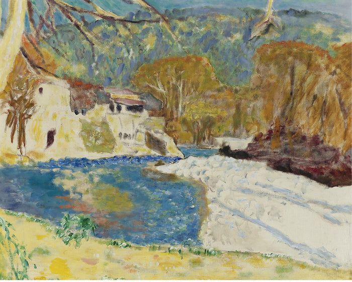 PAYSAGE BLANC à LA RIVIèRE by Pierre Bonnard