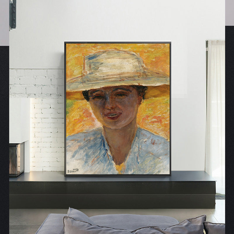 PORTRAIT DE FEMME AU GRAND CHAPEAU by Pierre Bonnard