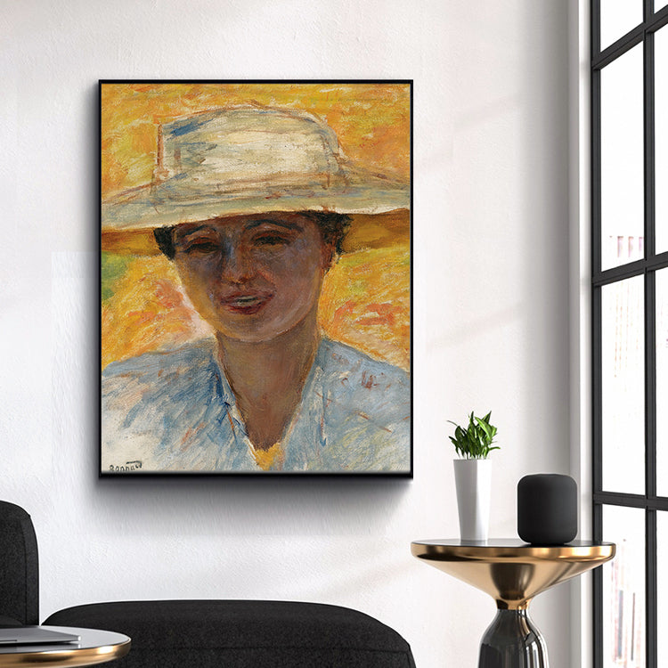 PORTRAIT DE FEMME AU GRAND CHAPEAU by Pierre Bonnard