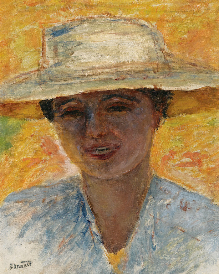 PORTRAIT DE FEMME AU GRAND CHAPEAU by Pierre Bonnard