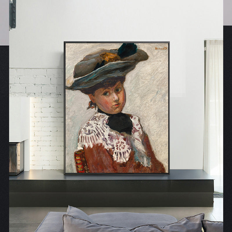 PORTRAIT DE JEUNE FEMME OU LE CHAPEAU by Pierre Bonnard