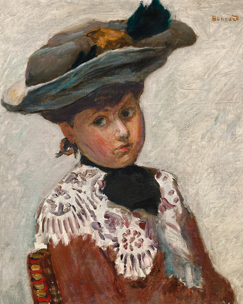 PORTRAIT DE JEUNE FEMME OU LE CHAPEAU by Pierre Bonnard