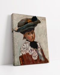 PORTRAIT DE JEUNE FEMME OU LE CHAPEAU by Pierre Bonnard