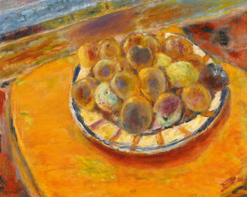 PêCHES DANS UNE ASSIETTE by Pierre Bonnard