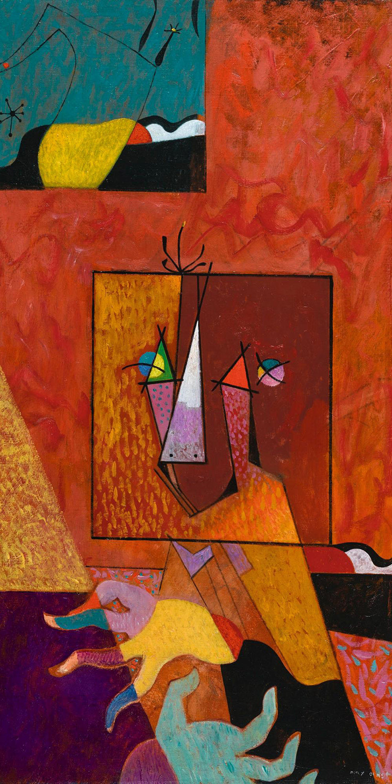 Portrait De Joan Miró, Peintre Bénit by Max Ernst