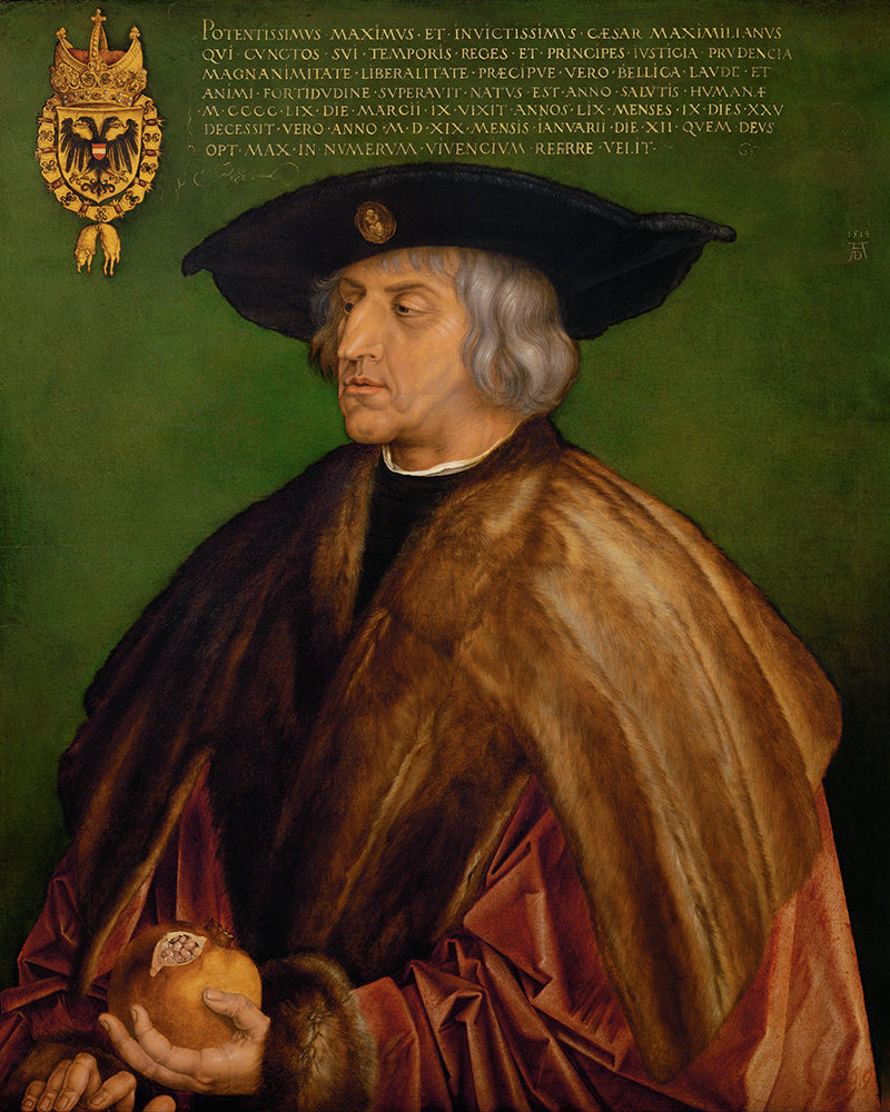 Portrait of Emperor Maximilian  by Albrecht Durer