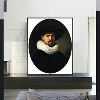 Portrait of a Bearded Man in a Wide–Brimmed Hat by Rembrandt Harmenszoon van Rijn