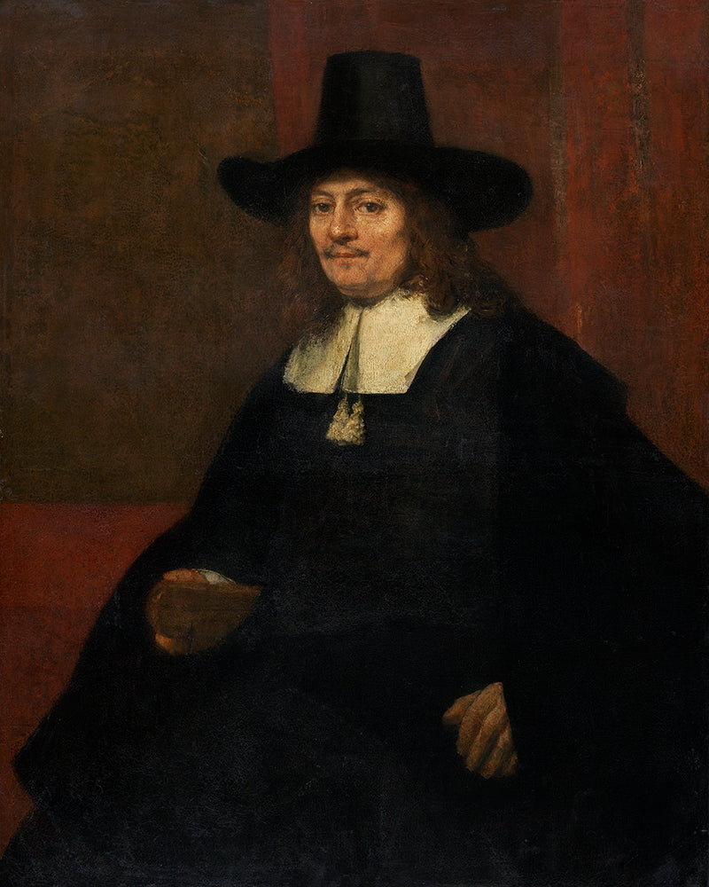 Portrait of a Man in a Tall Hat by Rembrandt Harmenszoon van Rijn