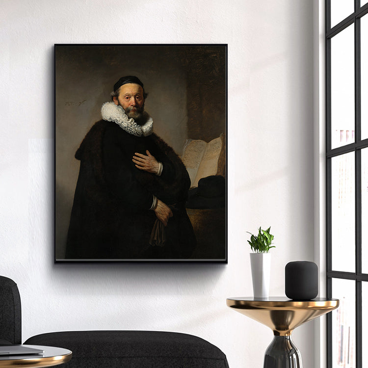 Portrait of the Minister Johannes Wtenbogaert by Rembrandt Harmenszoon van Rijn