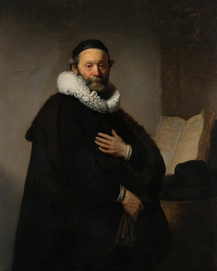 Portrait of the Minister Johannes Wtenbogaert by Rembrandt Harmenszoon van Rijn