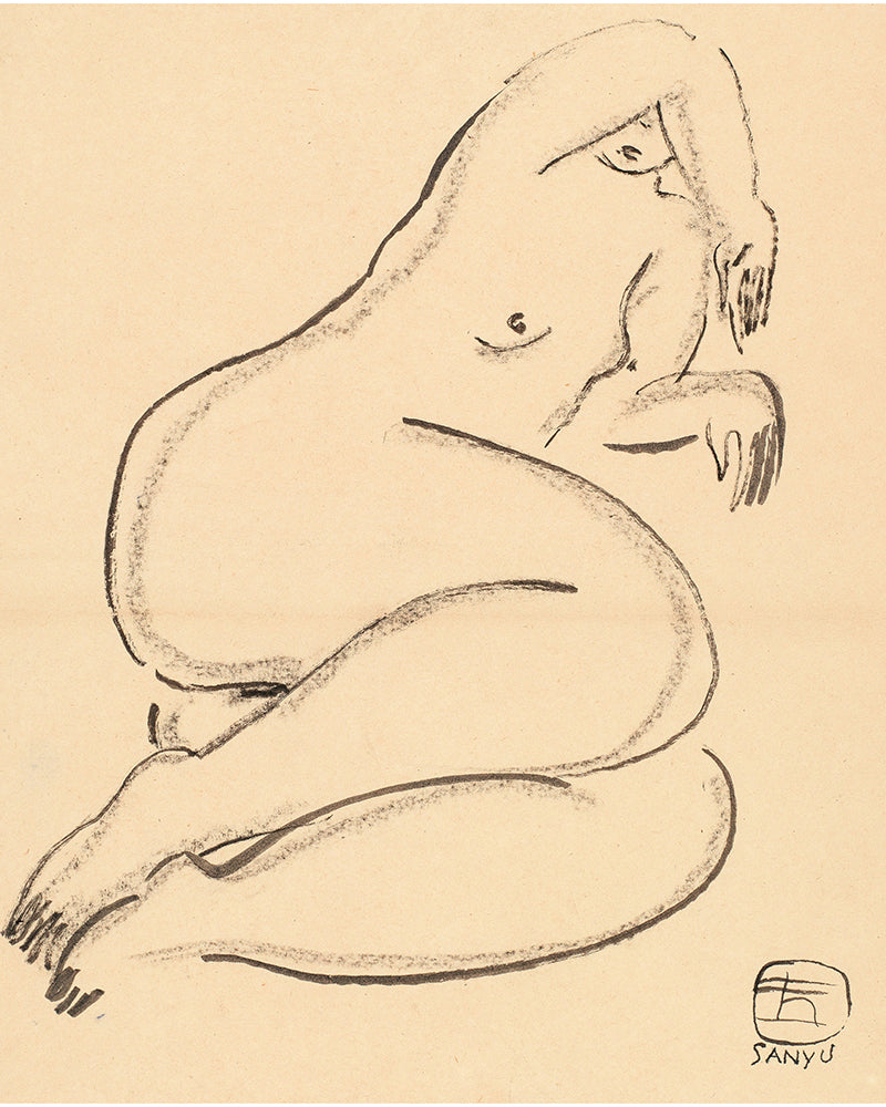 RECLINING NUDE  by San Yu