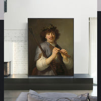 Rembrandt as Shepherd with Staff and Flute by Rembrandt Harmenszoon van Rijn