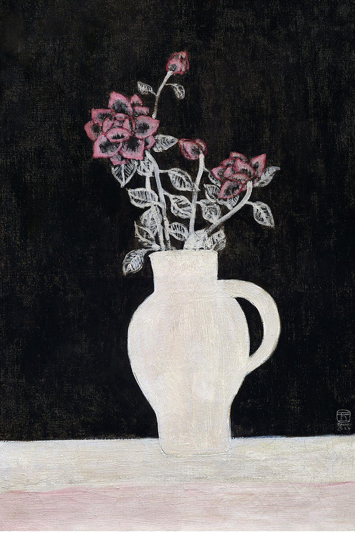 Roses in a White Pitcher by San Yu